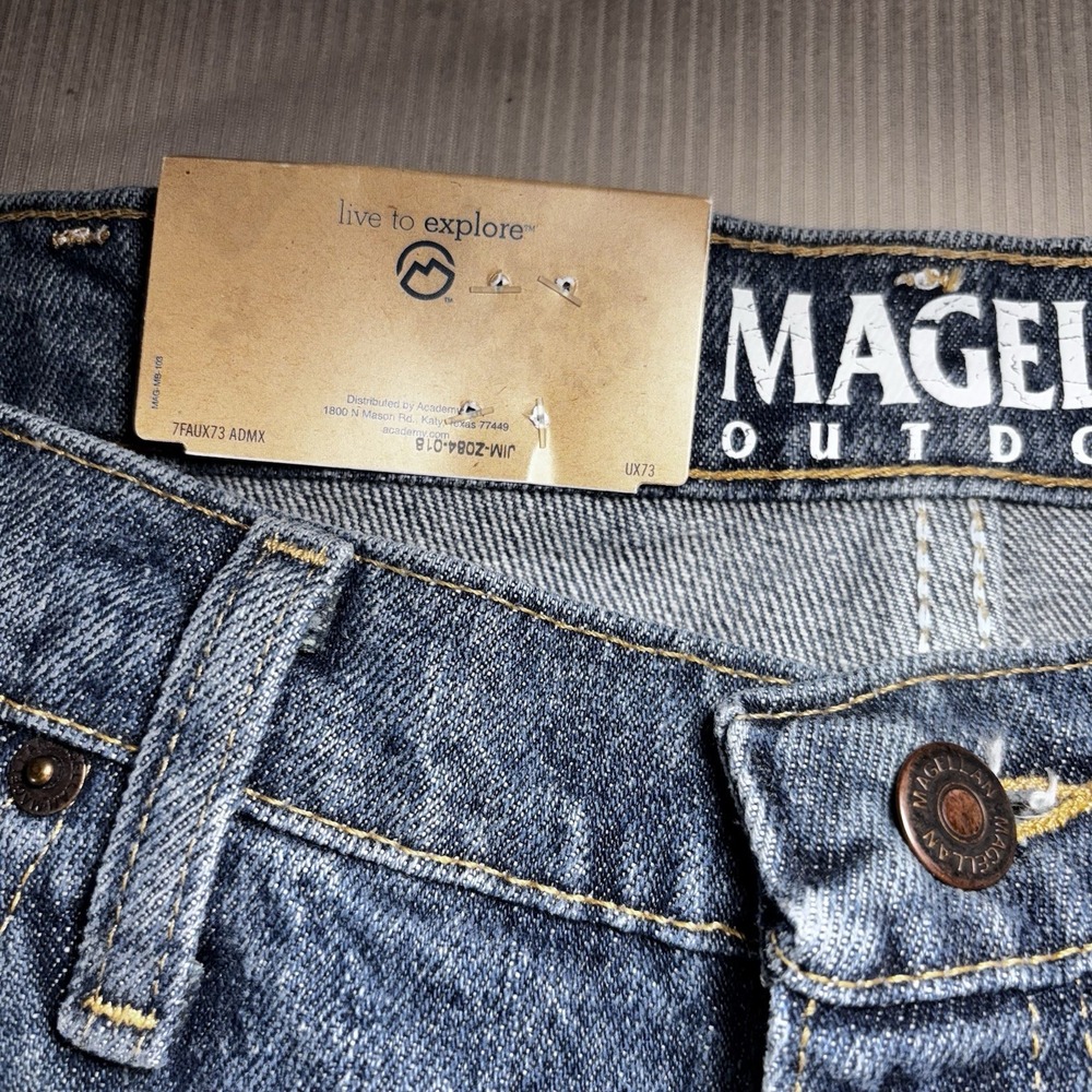 NWT Magellan Outdoors  Men's Denim Jeans 36x34 Med Wash Straight Leg - Picture 3 of 10